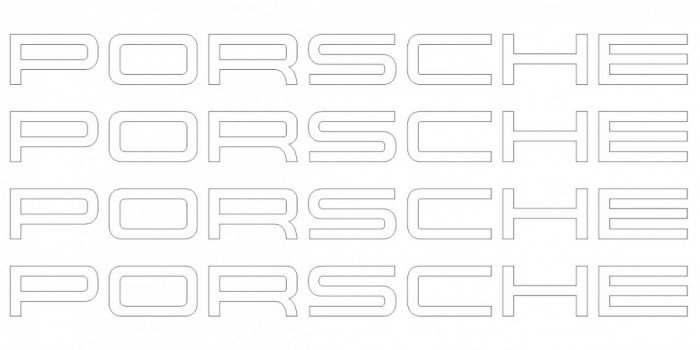 Set 4 Buc Sticker Etriere Porsche Alb SM-MPOR1