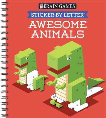 Brain Games - Sticker by Letter: Awesome Animals (Sticker Puzzles - Kids Activity Book) foto