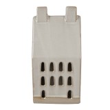 Cumpara ieftin Casuta decorativa portelan bej cu led 8x6x15 cm