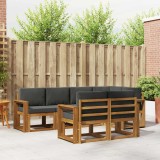 Cumpara ieftin Set de canapele de exterior 7 buc. 7-Locuri Natural si Antracit