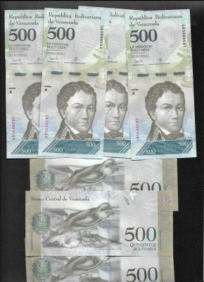 Venezuela 500 bolivari bolivares 2017 unc pret pe bucata foto