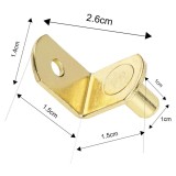 Set 30 suporturi pentru rafturi, aliaj de zinc, auriu, 1.5x1.5x1.5cm