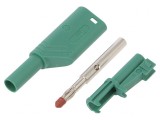 Mufă banană verde 4mm 24A 1kVDC 0,5-2,5mm2, HIRSCHMANN