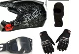 Cumpara ieftin Set casca moto-atv-trotineta-enduro+Ochelari+Manusi+Cagula ,marimi disponibile S,M si L