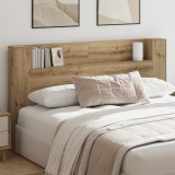 vidaXL Tablă de pat cu sertar stejar artizanal 180 x 17 x 104.5 cm