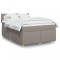 vidaXL Pat continental cu saltea gri taupe 140x200 cm material textil 3286700