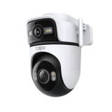 Camera supraveghere exterior Tapo C545D, obiectiv dual, rotatie si inclinare din telefon, 2K 3MP, AI, IP66, Viziune nocturna color
