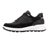 Adidași dama, din piele naturala, Geox, D36VRA-02285-C9999, negru