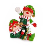 Figurina Elfi polirasina multicolora cm 4,5 x 3,5 x 5,5 H