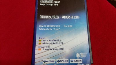 program Oltchim Rm. valcea - Randers HK foto