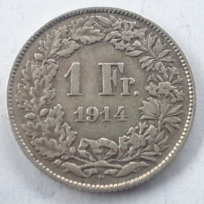 Elveția 1 franc 1914 B argint foto