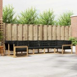 vidaXL Set de canapele de exterior cu pernă 7 pcs Alb și negru 3389038