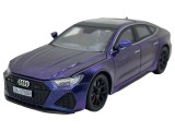 Macheta metal Audi RS7 albastru metalizat cu sunete, lumini, deschide usile