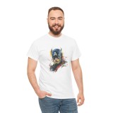 Tricou personalizat Super Eroi Marvel, Captain America, alb, marimea M