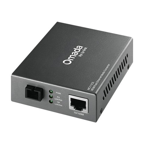 Media Convertor WDM 10/100 Mbps RJ45 - 100 Mbps Single-mode SC Bi-directional - TP-Link Omada MC111CS