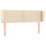 Cumpara ieftin Tablie de pat cu aripioare crem 147x23x78/88 cm material textil