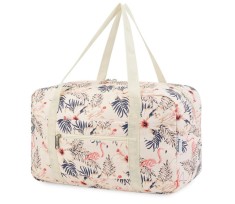 Geanta de voiaj Narwey Ryanair, 40 x 19 x 25 cm, alb, model flamingo - RESIGILAT