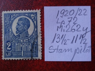 1920 Romania- Ferd. b. mare Mi262y-H.alba-stampilate foto