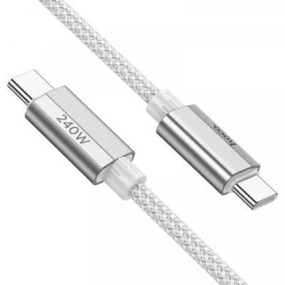 Cablu Date si Incarcare USB-C - USB-C HOCO U134, 240W, 1.8m, Gri foto