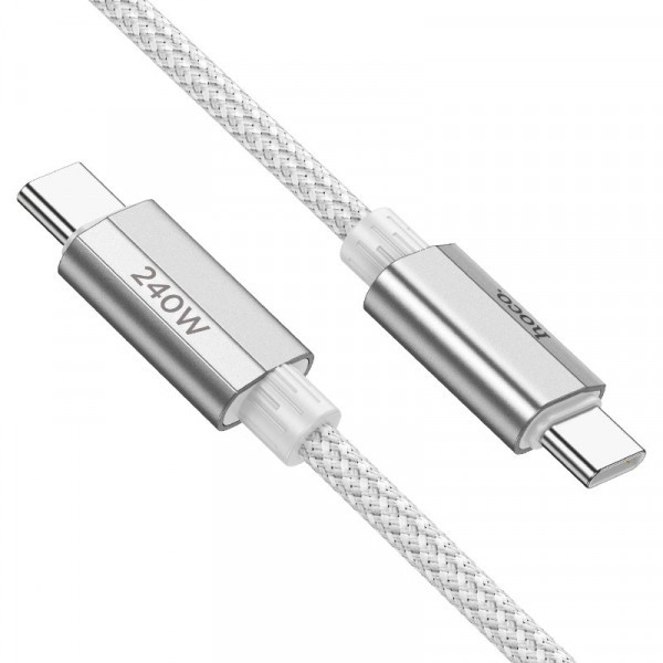Cablu Date si Incarcare USB-C - USB-C HOCO U134, 240W, 1.8m, Gri