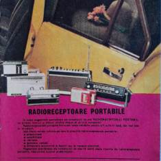 1982 Reclamă aparat radio portabile CORA ALFA GLORIA comunism 24x17 cm PESCARUS