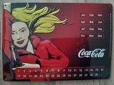 Reclama calendar Coca Cola tabla embosata anii 90 vechi veche vintage