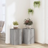 vidaXL Suporturi Plante 2 buc Gri Sonoma 30x30x50cm Lemn Prelucrat Interior Ghivece Flori