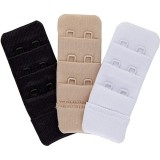 Extensie sutien, doua randuri, 3 trepte reglaj, poliester, negru alb bej