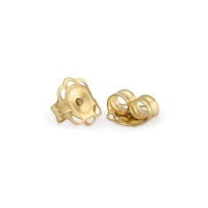 Inchizatoare din Aur 14K pentru Cercei, tip Fluturas, 5mm, pentru Tija 0.66&ndash;0.76mm