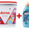 Detergent pudra pentru rufe colorate Active, galeata 5kg, 65 spalari + Balsam de rufe Active Magic Blue, 1.5 litri, 60 spalari