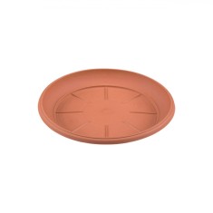Farfurie Ghiveci Flori, Plastic, Diametru 17cm, &Icirc;nălțime 2.5cm, Culoare Teracotă