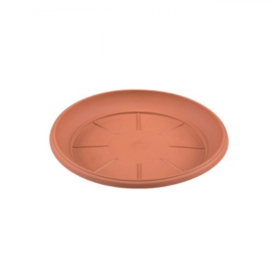 Farfurie Ghiveci Flori, Plastic, Diametru 17cm, &amp;Icirc;nălțime 2.5cm, Culoare Teracotă foto