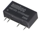 Convertor DC/DC AIMTEC 1W 10,8-13,2V intrare 15V ieșire 67mA THT SIP7