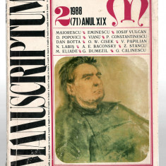 Revista Manuscriptum nr.2 (71)/1988, Anul XIX - fondator Panaitescu-Perpessicius