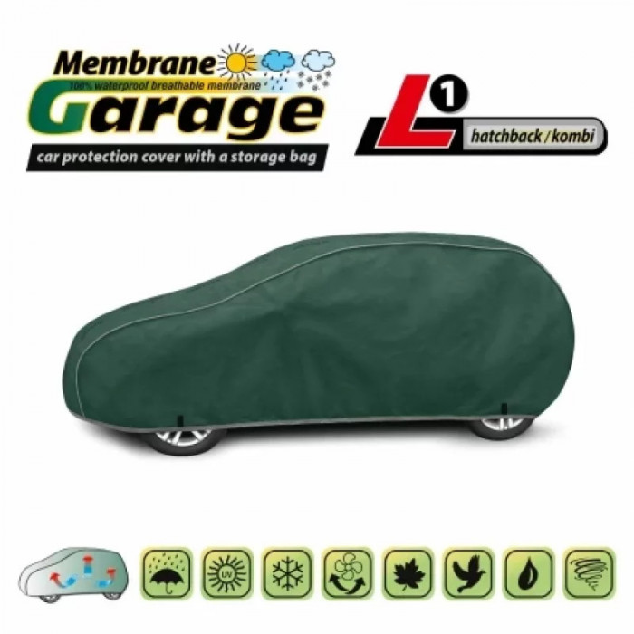 Prelata auto completa Membrane Garage complet impermeabila si respirabila - L1 - Hatchback/Kombi Garage AutoRide