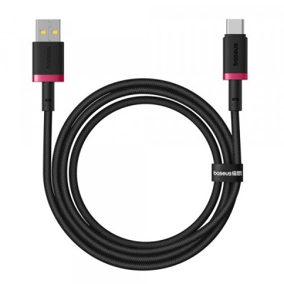 Cablu Date si Incarcare USB-A - USB-C Baseus Dura Series, 60W, 1m, Rosu P10377802U01-01 foto