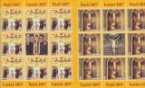 PASTI 2017,MINICOLI 8 TIMBRE + VINIETA MNH,ROMANIA.