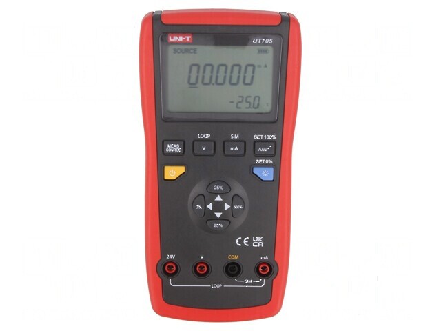 Calibrator buclă VDC: 30V 0&divide;24mA cu funcție de iluminare