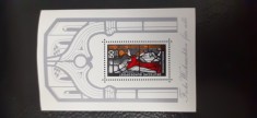 Germania-Craciun 1977,figuri religie,arta,vitralii- colita,nestampilata-MNH (W1)