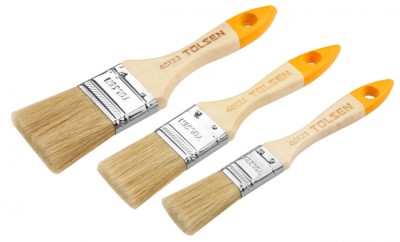 Set de 3 pensule pentru vopsit cu maner din lemn, 1&amp;quot;, 1.5&amp;quot;, 2&amp;quot;, Tolsen foto