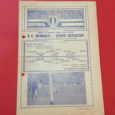 Program meci fotbal PETROLUL PLOIESTI - RAPID BUCURESTI (11.03.1986)