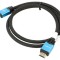 Cablu HDMI 2.0 textil 1m negru