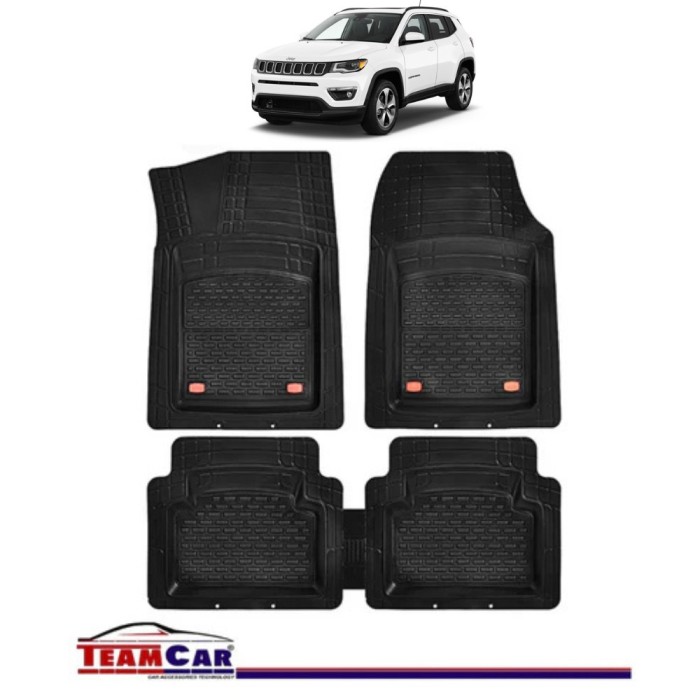 Covorase Auto TeamCar&reg; Tip Tavita Compatibile Jeep Compass MP (2017+) Negru Material Rezistent