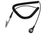 Cablu Conexiune ESD Spiralat ELME 1.5m, Rezistenta 1M Ohm, Terminatie Banana 4mm