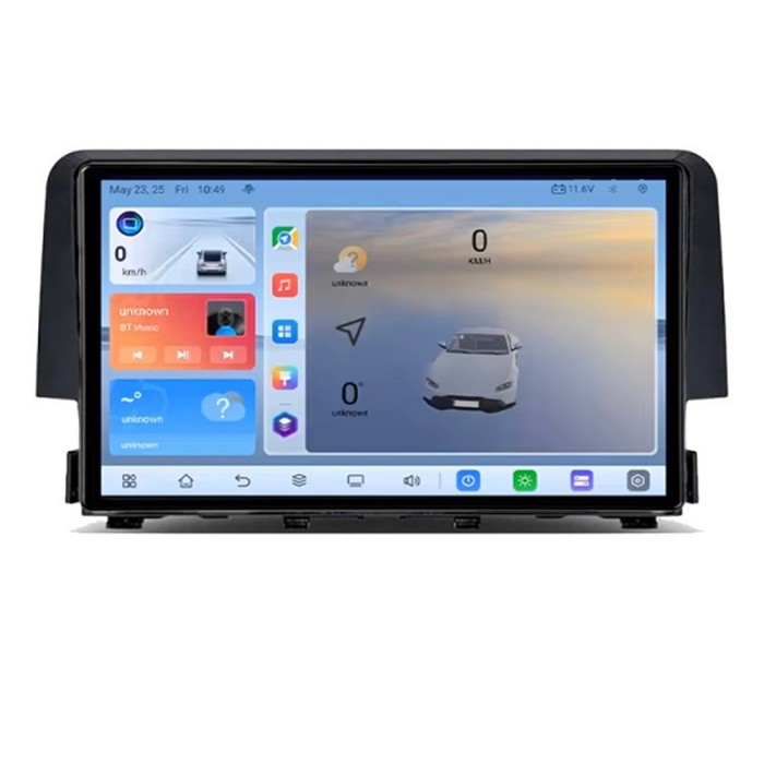 Navigatie Honda Civic 2016-2020 C-669 Android 8 Core 2.2 Ghz 8+128 Qled 1K ADAS 4G LTE GPS 360 KIT-669+EDT-E409V3 CarStore Technology