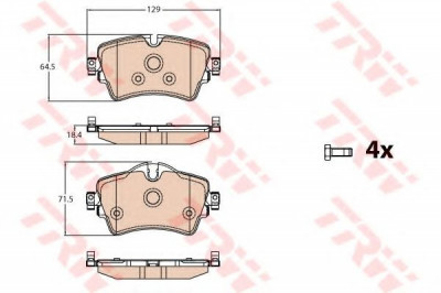 Set placute frana,frana disc BMW Seria 2 Active Tourer (F45) (2014 - 2016) TRW GDB2087 foto