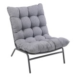 Scaun de grădină Vibe cu pernă gri
