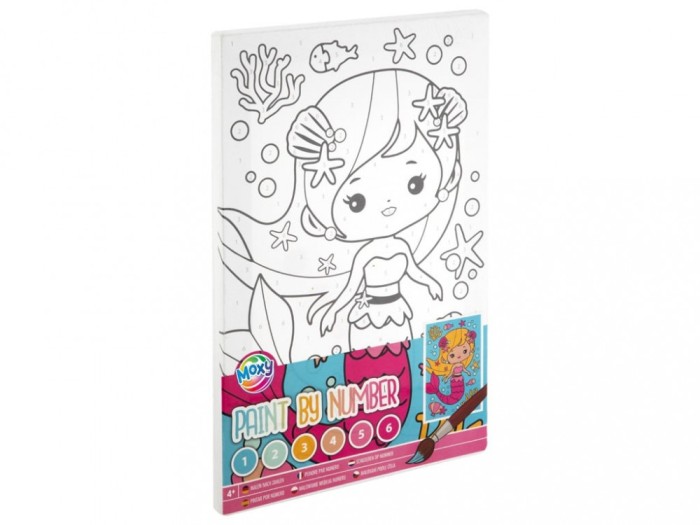 Set creativ Picteaza pe numere, Canvas, sirena