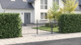 vidaXL Poarta de Grădină cu V&acirc;rf &icirc;n Formă de Lance 150x400 cm Oțel