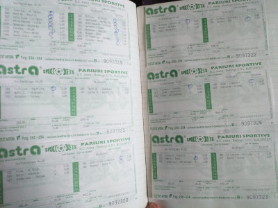 Bilete Pariuri sportive Astra 2003, colectie foto